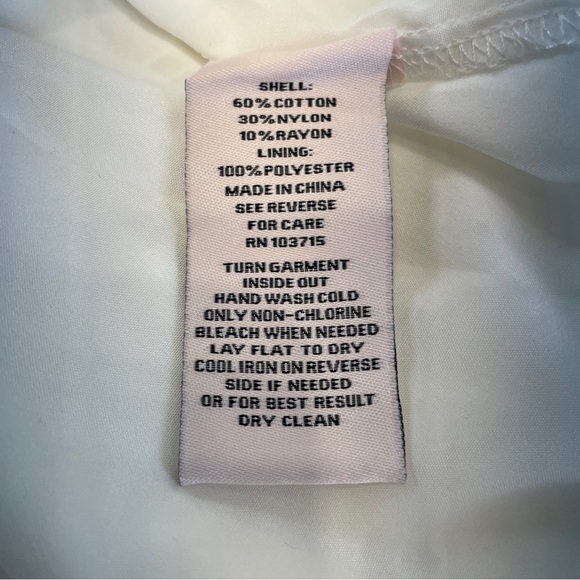 NWT Nanette Lepore Lace Top Marshmallow White Sz Medium - Picture 5 of 6
